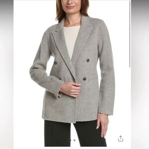 ELIE TAHARI Wool Long Sleeve Notch Collar Double Breasted Blazer, Size L